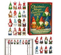 Calendario 'Avvento natalizio, calendario di 24 giorni con goblin natalizi - ornamento incantevole per tavolo finestra mensola alberi corone ingresso ufficio festa auto bambini ragazze adolescenti