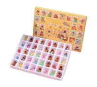 Calendario 'avvento natalizio | Ciondoli a forma di capibara in stile cartone animato, decorazioni natalizie per bambini, adulti, adolescenti, feste, auto, telefono, zaino, albero, finestra, porta