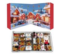 Calendario 'Avvento Natalizio Con Conto Alla Rovescia E Ornamenti In Peluche | Conto Alla Rovescia Di 24 Giorni Per Il 2025 | Decorazione Ornamento In Morbido Peluche,Per Interno Albero Di Natale Fine