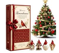 Calendario 'Avvento natalizio in acrilico a tema uccellino | conto alla rovescia per 24 giorni per Natale, per camera da letto, posto di lavoro, appartamento, casa, festa