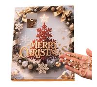 Calendario 'Avvento natalizio - Set di gioielli natalizi per 25 giorni - Orecchini pendenti bracciali anelli per feste stagionali