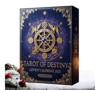 Calendario 'Avvento Occulto - Set di figurine arcane da 24 pezzi, ornamenti per il conto alla rovescia con simboli incantati, sculture magiche, espositore di oggetti mistici, statue rituali della