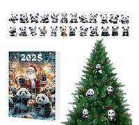 Calendario 'Avvento Panda di Natale - Conto alla rovescia di 24 giorni con ornamenti Panda adorabili - Ornamenti animali in acrilico 2D per decorazione di albero finestra parete porta specchio