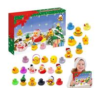 Calendario Avvento Paperelle 2024, Conto Alla Rovescia Natalizio Di 24 Giorni Paperelle Di Gomma Con 24 Giocattoli Di Paperelle Di Gomma, Anatre Divertenti per Le Vacanze Dei Bambini Festa