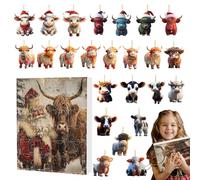 Calendario 'Avvento per bambini,Calendario 'Avvento 2024 | Simpatici ornamenti natalizi in serie Conto alla rovescia natalizio di 24 giorni - ' per bambini, genitori, famiglia, amici