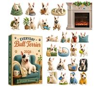 Calendario 'Avvento per cani 2026, ciondoli canini, in acrilico 2D, con | Calendario del conto alla rovescia con animali per bambini, adulti, famiglie, Natale, ufficio, casa