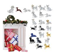 Calendario 'Avvento per cani, 26 x 18 cm, ciondolo in acrilico 2D, decorazione a tema cane | Espositore per vacanze con decorazione albero, scambio di regali, da utilizzare come articoli per feste