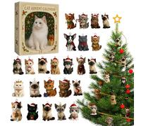 Calendario 'avvento Per Gatti, Calendario Avvento 2025, Calendarios 'avvento Per Bambini, Con Ciondoli Acrilici 2D A Forma Di Gatto, Decorazioni L'albero Natale Per Gli Amanti Dei Gatti E I B