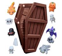 Calendario 'Avvento per Halloween, spaventoso conto alla rovescia, giocattolo decorativo a forma di bara per compleanni per bambini, decorazione da scrivania