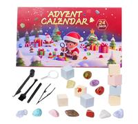 Calendario Avvento Per Il Conto Alla Rovescia,Calendario Con Cristalli | 24 Scatole Con Cristalli Naturali Da Scavare Regalo Festa Per Ragazzi E Ragazze Bambini