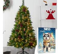 Calendario 'Avvento per il conto alla rovescia con cani, in acrilico, 2D, per feste, 24 giorni, per conto alla rovescia fino a Natale, per finestra, famiglia, adulti, amanti degli animali