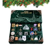 Calendario Avvento Per Il Conto Alla Rovescia Di Natale,Decorazione Avvento Acrilico 2D | Cibo E Monumenti Per Decorazione Countdown Natale,Per Uomini Adulti Genitori Famiglia Amici