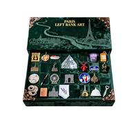 Calendario Avvento Per Il Conto Alla Rovescia Di Natale - Decorazione Natalizia In Acrilico 2D | Conto Alla Rovescia Natalizio Di 24 Giorni Con Monumenti | Per Uomini Adulti Genitori Famiglia Amici