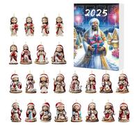 Calendario 'Avvento Per Il Natale 2025,Calendario Di Gesù Con 24 Pendenti Per Il Conto Alla Rovescia Verso Natale - 2D Per Scena Ricordo,Per Parete Soggiorno Camera Da Letto