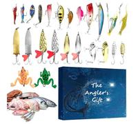 Calendario Avvento Per Il Natale - Esche Festive Realistiche,24 Giorni Conto Alla Rovescia Calendario | Per Feste Viaggi Attività Raduni All Aperto Campeggio Vacanze Festival Donne Uomini Adulti