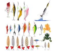 Calendario 'avvento per l'attacco per la - Calendario Avvento 'esca di pesce a 24 giorni, attrezzatura da assortita con esche per ganci Swivels, scatola regalo per pescatori | Cont