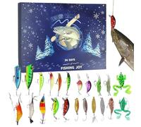 Calendario Avvento Per Natale | 24 Giorni Per Acqua Dolce E Acqua Salata | Esche E Accessori Per Il Conto Indietro Di Natale,Per Adulti, Bambini, Uomini, Adolescenti, Padre, Marito, Lago,