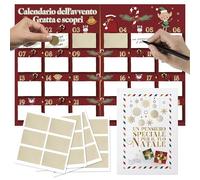 Calendario Avvento Personalizzato Gratta E Vinci - Calendario Dell'Avvento Creativo Uomo Donna 2025 - Idea Regalo Natale Originale per Lui e Lei