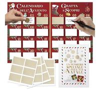 Calendario Avvento Personalizzato Gratta E Vinci - Calendario Dell'Avvento Creativo Uomo Donna 2025 - Idea Regalo Natale Originale per Lui e Lei
