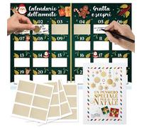 Calendario Avvento Personalizzato Gratta E Vinci - Calendario Dell'Avvento Creativo Uomo Donna 2025 - Idea Regalo Natale Originale per Lui e Lei