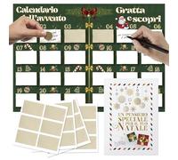 Calendario Avvento Personalizzato Gratta E Vinci - Calendario Dell'Avvento Creativo Uomo Donna 2025 - Idea Regalo Natale Originale per Lui e Lei