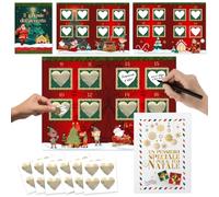 Calendario Avvento Personalizzato Gratta E Vinci - Maxi Giornale Dell'Avvento Creativo Uomo Donna 2025 - Idea Regalo Biglietto Natale Originale per Lui e Lei