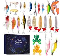 Calendario Avvento Pescatore 2024 Calendario Avvento Uomo, Attrezzature da Pesca Regali di Natale per Appassionati di Pesca Papà Nonno Fidanzati
