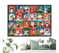 Calendario 'Avvento Puzzle Gioco | Calendario di Puzzle 24 Giorni per Conteggio | Giocattolo interattivo stagionale per Accessori Scenici | per Viaggi ormitorio