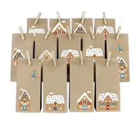 Calendario Avvento Set Lebkuchenhäuser Arco Con Sacchetti di Carta E IN Y067