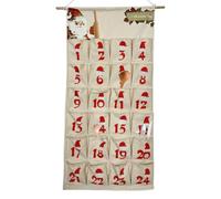 Calendario Avvento Tasche Contenitore Riutilizzabile con Tasche 24 Giorni | Calendario 'Avvento In Tessuto Per Porta Mensola Ingresso Cameretta Decorazione Aula Feste Cappello di Babbo Natale