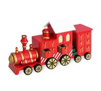 CALENDARIO AVVENTO TRENINO DI NATALE IN LEGNO 24 CASSETTI DECORAZIONI NATALIZIE