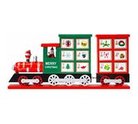 CALENDARIO AVVENTO TRENINO DI NATALE IN LEGNO 24 CASSETTI DECORAZIONI NATALIZIE