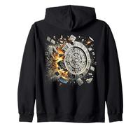 Calendario Azteco Messico Rovine Che esplodono Felpa con Cappuccio