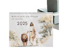 Calendario biblico 2025 | Calendario mensile motivazionale 2025 | Agenda giornaliera cattolica cristiana ispiratrice religiosa con versetti biblici per parete scrivania decorazione insegnante famiglia
