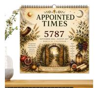 Calendario Biblico 5787 Planner Illustrato Con Scritture Bibliche | Calendario Dei Tempi Stabiliti 5787 Per Casa L'Appartamento Il Casale La Scuola L'Aula La Chiesa E Famiglia E I Sacerdoti