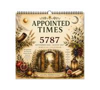 Calendario Biblico Murale 2026-2027 Planner Illustrato Con Scritture | Calendario Dei Tempi Stabiliti 5787 Per Casa L'Appartamento Il Casale La Scuola L'Aula La Chiesa E Famiglia E I