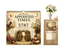 Calendario Biblico Murale 2026-2027 Planner Illustrato Con Scritture | Calendario Dei Tempi Stabiliti 5787 Per Casa L'Appartamento Il Casale La Scuola L'Aula La Chiesa E Famiglia E I