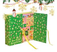 Calendario Box dell'avvento vuoto-scatola 24 giorni 2025 a tema natalizio vuoto per adulti | Scatole regalo per il conto alla rovescia di Natale | Case vacanza Decorazione domestica per la tavola C