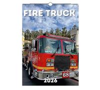 Calendario Camion Pompieri 2026, Calendario Parete Camion Pompieri Azione 2026, Calendari Parete Camions Pompieris Con 12 Immagini Autopompe, Calendari Mensili Creativi Camions Pompieris