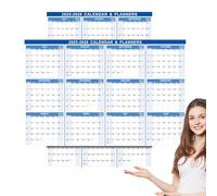 Calendario cancellabile a secco, calendario cancellabile a secco della parete - Calendario reversibile Calendario Cancellare la tavola per | Orizzontale/Verticale, laminato piano di pianificazione