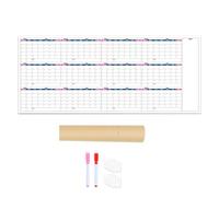 Calendario cancellabile a secco, grande lavagna non datata, programma scrivibile di 12, comodo organizer per tenere note promemoria e liste di cose da visibili, ideale per aule, cucine