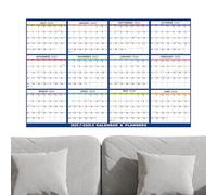 Calendario cancellabile fronte/retro, calendario cancellabile da parete, cancellabile su lavagna fronte/retro, 12 , planner mensile riutilizzabile con scrittura senza problemi per la casa