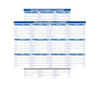 Calendario cancellabile: grande planner da parete da 12 | Lavagna riutilizzabile laminata | Organizzatore mensile senza data | Grafico di programmazione cancellabile | Consiglio di pianificazione
