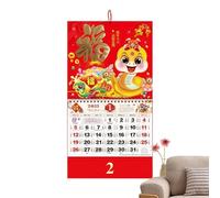 Calendario cinese 2025, calendario cinese di Capodanno - calendario per decorazioni domestiche in stile cinese - accessori per feste di primavera, decorazione per l'anno del serpente, organizzazione e