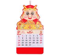 Calendario Cinese da Muro 2024 Rosso, Grande, Facile | Stile Cinese, Carta Resistente, per Casa e Ufficio, Tradizioni del Capodanno, Gennaio Dicembre 2024