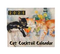 Calendario Cocktail 2025 MeowTail Hour Calendario Murale Regali Per Gatti