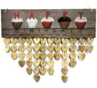 Calendario compleanno famiglia appeso a parete promemoria compleanno con ciondolo a forma di cuore idee regalo di compleanno fai da te per le donne per i nonni per la decorazione domestica 1 set Conve