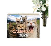 Calendario Con Animali - Messaggio Adorabile,Calendario da Scrivania Estetico 2026,Per Studio E Organizzazione E Tavolo E Posto Di Lavoro E Scuola E Pianificazione E Casa E Famiglia E Amici
