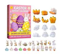 Calendario con conto alla rovescia con ornamenti pasquali, simpatico display riutilizzabile, con coniglietto e numeri di animali, contatore per le festività festive, per famiglia, adulti, adolescenti