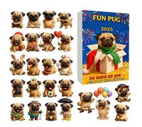 Calendario con conto alla rovescia di Natale | Simpatico ciondolo acrilico 2D a forma di cane - 24 giorni di Natale - per bambini ragazze bambini Capodanno collezione vacanze